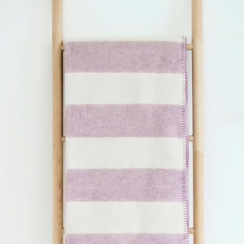 RIEMA® kuschelige Baumwolldecke Stine - gestreifte Wolldecke aus 100% Bio Baumwolle - nachhaltige Kuscheldecke Made in Germany 150x200 cm