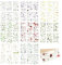700pcs Pressed Flower Stickers for Crafts 48 Sheets Flower Stickers Transparent Decoration Flowers Stickers for 48 Stück Pflanzen Sticker Blumen Scrapbook Stickers Transparente Bunte