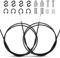 Universal Standard Bicycle Brake Cable Set - Front and Rear Brake Wire for Road and Mountain Bike - Black