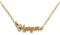 Hairyworm Personalised Necklace with Name and Faux Leather Gift Pouch, Custom 18K Gold Plated Necklace, Sterling Silver Plated, Rose Gold Plated Pendant with Chain 14, 16, 18, 20, 22 inch, Font 4