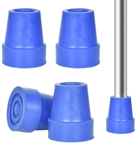 4 Stück Hohe Qualität Gummihülsen,19mm Walking Stöcke Gummipuffer,Gehstock Gummipuffer, Gummifuß für Krücken,rutschfest Schutzkappen,für Asphalt Kies Berge Wandern
