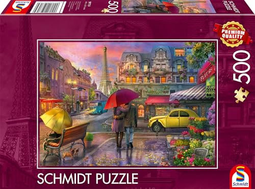 Schmidt Spiele 59713 Regenzauber in Paris, 500 Teile Puzzle