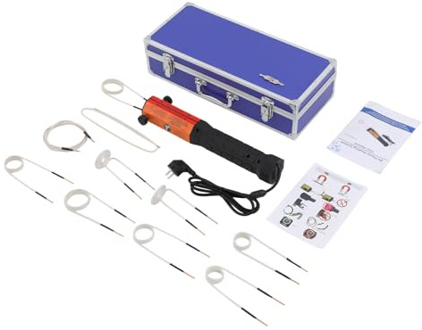 Chauffage par induction de voiture 1300 W – Radiateur à induction magnétique jusqu'à 750 °C avec 10 bobines de chauffage pour induction, dévissage de vis, chauffage par induction pour vis, écrous