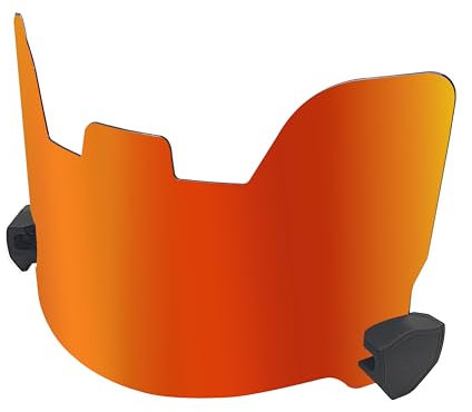 Fenduoer Football Visor,Eye-Shield Visor for Helmet, Clear Visor Fit, Scratch Resistant, UV Block, Anti-Fog for Adult&Youth Football Helmet with Clips(Revo RED)