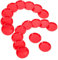 Gatuida 20 Piezas Mini Placa roja Modelo de Plato de casa de muñecas Juguetes de simulación de la casa Accesorios de Cocina para casa de muñecas Mini Juguete de Cocina el plastico Rojo