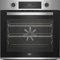 BEKO Pro BBIE22300XFP Built-In Electric Single Oven, Pyrolytic Cleaning, Multifunction, Stainless Steel, 72L Capacity, Touch Control, AeroPerfect Fan, A Rated Energy Efficiency