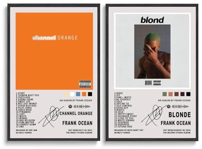 Generisch 2 PCS Frank Poster Ocean Vintage Album Für Zimmer, Ästhetische Leinwand-Wandkunst, Schlafzimmer-Dekor 12x18inch(30x45cm)