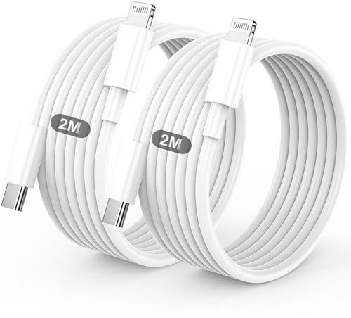 BSTOEM USB C to Lightning Cable 2Pack 2M MFi Certified,iPhone Charger Cable | Fast Charging USB C iPhone Cable Lead for Apple iPhone 14 13 12 11 Pro Max X XR XS 8 Plus, for iPad-Type C to Lightning Cable