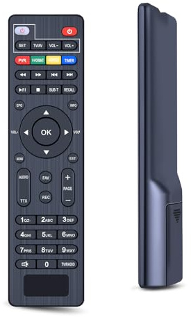 RYQIF Telecomando di ricambio adatto per Digital Terrestre 2024 DVB-T2 per Dcolor Full HD Scart TV Stick Ricever and DVB-T2 Full HD 1080P Decoder