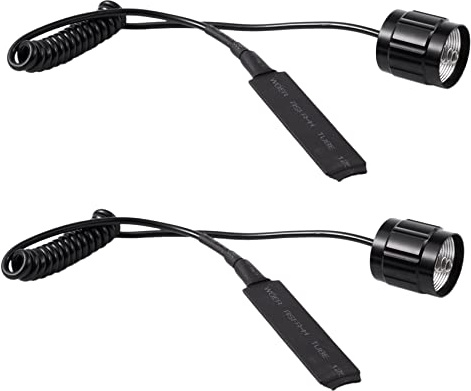 Hndhbfgrt 2X Interruptor de Cable Interruptor Remoto Botón Pulsador para Lámpara de Linterna de LED 501B