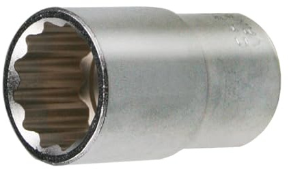 SW-Stahl 05640-12 Steckschlüsseleinsatz 12 mm, 1/2 Zoll, 12-kant Nuss | Nuss aus matt verchromtem Chrom-Vanadium-Stahl, Premium Qualität, 38 mm Länge, 12,5 mm Antriebs-Vierkant, lose verpackt