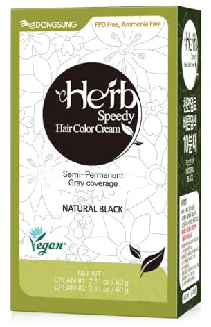 Herb Speedy Ppd libre de tinte de pelo y amoníaco libre color de cabello contiene de protección solar negro