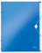 Leitz 46340036 Ordnungsmappe WOW, 12 Fächer, PP, blau metallic