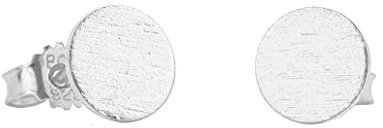 SOFORT LIEFERBAR - Pernille Corydon Ohrstecker für Frauen Solid Coin runde Platte Kreis silbernes Plättchen Echtschmuck 925er Sterling Silber - E202s