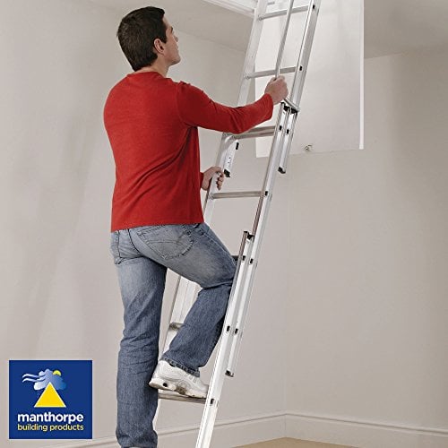 Manthorpe Aluminium 3 Section Loft Ladder GLL257