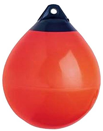 X-Haibei 1 Boat Fender Ball Round Anchor Buoy, Dock Bumper Ball Inflatable Vinyl A-Series Shield Protection Marine Mooring Buoy Red Dia. 9.8inch *H 12.2inch
