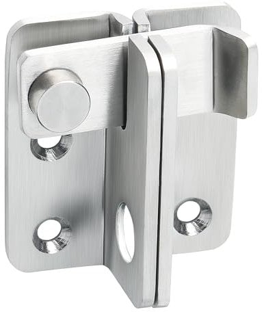 Sayayo Chiavistello Catenaccio Porta Serratura Porta Con Foro Per Lucchetto, Solido Acciaio Inossidabile, Argento, EMS3005