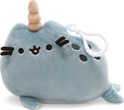 GUND Pusheen Narwal 6055560 Plüschtier Katze mit Ring, 12,7 cm, ab 1 Jahr