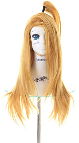 PL-467 Deidara blond 60cm Zopf COSPLAY Perücke Wig Anime