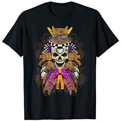 Steampunk Schädel Halloween Uhr Sci Fi Scary Clown T-Shirt