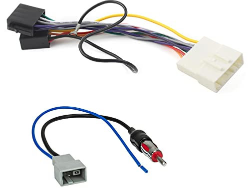 Sound Way Autoradio Adaptateur Câble Connecteur Faisceau ISO, Adaptateur Antenne Compatible avec Nissan, Renault, Opel