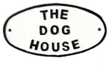 Ascalon The Dog House Cast Iron Oval Garden/Kennel Sign