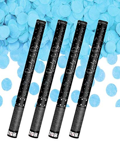 4x XXL (60 cm) Partykanone Partypopper Streamer ®Auto-schmuck (It's a boy)