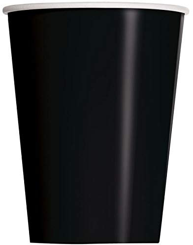 Zeus Party Bicchieri Carta Tinta Unita (Nero)