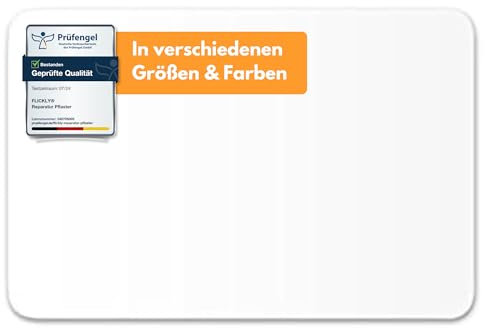 Flickly® Selbstklebende Reparatur Flicken | LKW, Anhänger, Zelt, Markisen, Camping, Sonnenschirme, Pool | in vielen Farben erhältlich | 30cm x 20cm | Transparent