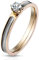 Paula & Fritz® Ring Damen Zirkonia klar 316L Chirurgenstahl Größe 54 (17,2) Rosegold-schwarz Verlobungsring Partnerring Ehering Damenring Solitärring