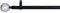 Gardinenstange Kugel glasklar 1, schwarz, 16mm Durchmesser, 250cm, inkl. Trägern
