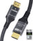 Adauxter 10K 8K HDMI 2.1 Kabel 5M, Zertifiziert 48Gbps Ultra High Speed HDMI Kabel mit Ethernet 4K 240Hz 165Hz 144Hz 120Hz 8K 60Hz eARC HDCP2.3 HDR10+ PC Laptop TV Monitor Projektor PS5 X-Box
