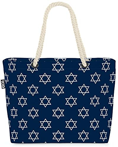 VOID Davidstern Religion Israel Strandtasche Shopper 58x38x16cm 23L XXL Einkaufstasche Tasche Reisetasche Beach Bag