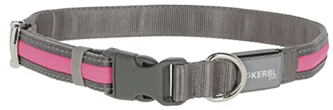 Kerbl Pet Light & Reflex Leuchthalsband pink , S/M