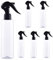 6 botellas pulverizadoras de 200 ml, color negro, vacío, niebla fina, atomizador, pequeño