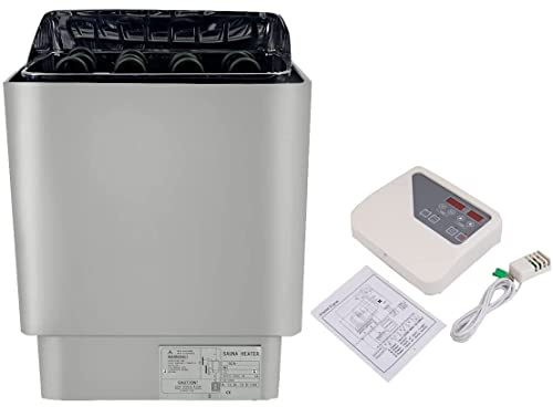 UIGJIOG Sauna Heizung, Saunaheizung Mit Externer Kontrollvorrichtung Für Kabine 2-13 M³ Trockensauna, Elektrischer Saunaofen, LCD-Sauna-Heizung, 3-9 Kw 220 V Sauna-Set,4.5KW