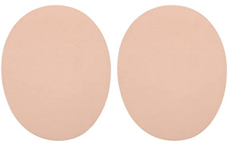 BESPORTBLE Iron On Patches Oval Ironing Patches Suede Cowhide Elbow Patches Elbow Knee Iron- on Patches for Sweater Suits Repair Crafts Clothing Jeans Beige