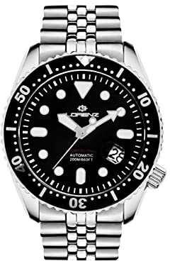 Lorenz Herren-Armbanduhr Modell Uhr, klassisch, professionell, Stahl, Saphirglas. Marke: