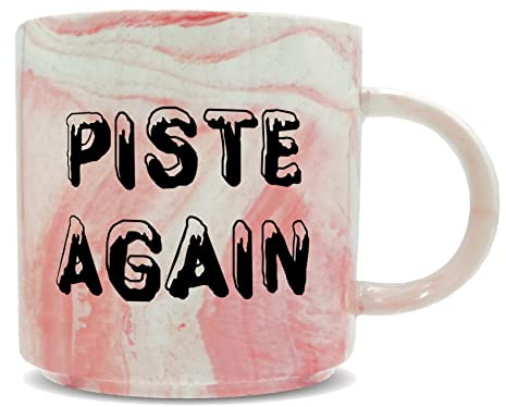 Hippowarehouse Piste Again Ski Printed Mug Various Colour Options Ceramic Cup Kitchenware 11oz