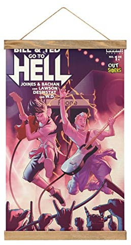 YBEL Magnetische Scroll-Bill & Ted's Bogus Journey Movie Hangers Poster DIY Wand Stoff Dekor Hängende Gemälde Rahmen Kit Halter für Wohnzimmer