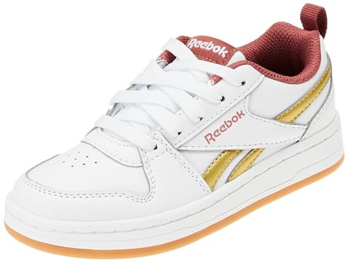 Reebok Women Royal Prime 2.0 Sneaker, White/Gold Met./Reebok Rubber Gum-06, 4