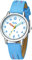 KDM Kinderuhr Mädchen Jungen Lernuhr Kinder Armbanduhr Analog Quarz Leder Leuchtend Wasserdicht Uhr Zeit Lehrer, Geschenke für Kinder 3-12 Jahre, Hellblau