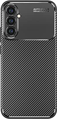 Compatible with Samsung Galaxy A34 5G Case, Samsung A34 5G Silicone Case Soft Carbon Fiber Texture Scratch Resistant Ultra-thin TPU Bumper Cover Shockproof Slim Phone Case for Galaxy A34 5G, Black