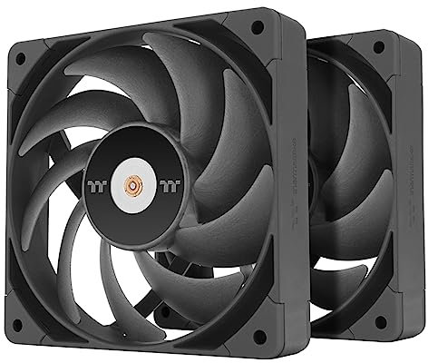 Thermaltake TOUGHFAN 14 Pro High Static Pressure PC Cooling Fan, PWM Controlled 500~2000 RPM, Air Flow 70.8 CFM, Gen.2 Hydraulic Bearing 140mm Case/Radiator Fan (2 Pack)