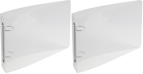 Exacompta - Ref. 51091E - Semi-Rigid PP Binder for Index Cards - 2 Round Rings, Diameter 25 mm - Spine 35 mm - External Dimensions: 16.5 x 24cm - Colour: Crystal (Pack of 2)