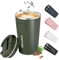 Travel Mugs, Shunshi Insulated Coffee Cup with Leakproof Lid - Reusable Coffee Cups Travel - Car Coffee Cup - Stainless Steel Thermal Mug for Hot and Cold Coffee Water and Tea.380ml(Green)