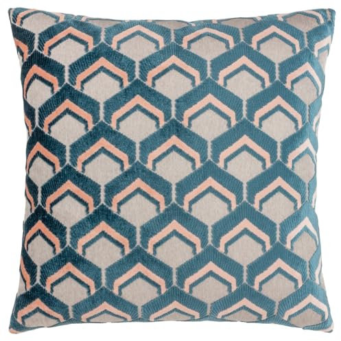 Paoletti Ledbury Samt-Jacquard-Kissenbezug, Smoke/Rose