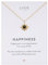 LUUK LIFESTYLE Collana con ciondolo Stella Polare I Sole in pietra nera, accessorio di moda discreto con catena regolabile, 50 cm, oro