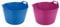 Flexi Tub - 75L Sky Blue & Pink Robust Versatile Multipurpose Extra Large Flexible Plastic Storage Container Bucket Trugs Horse Feeder - Made in UK