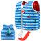 Kinder Mädchen Junge Schwimmlernweste, Schwimmhilfe Schwimmen Jacket für Kleinkinder mit Einstellbare Sicherheits Straps Alter 1-6 (Stripe, 3-6)